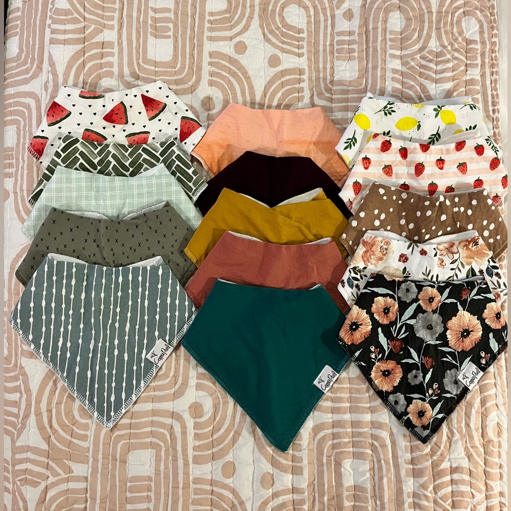 Copper Pearl Bandana Bibs